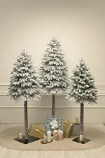 Заснеженная Елка на ножке-стволе "Валдайская" (Литая хвоя) 180 см / 1,8 м