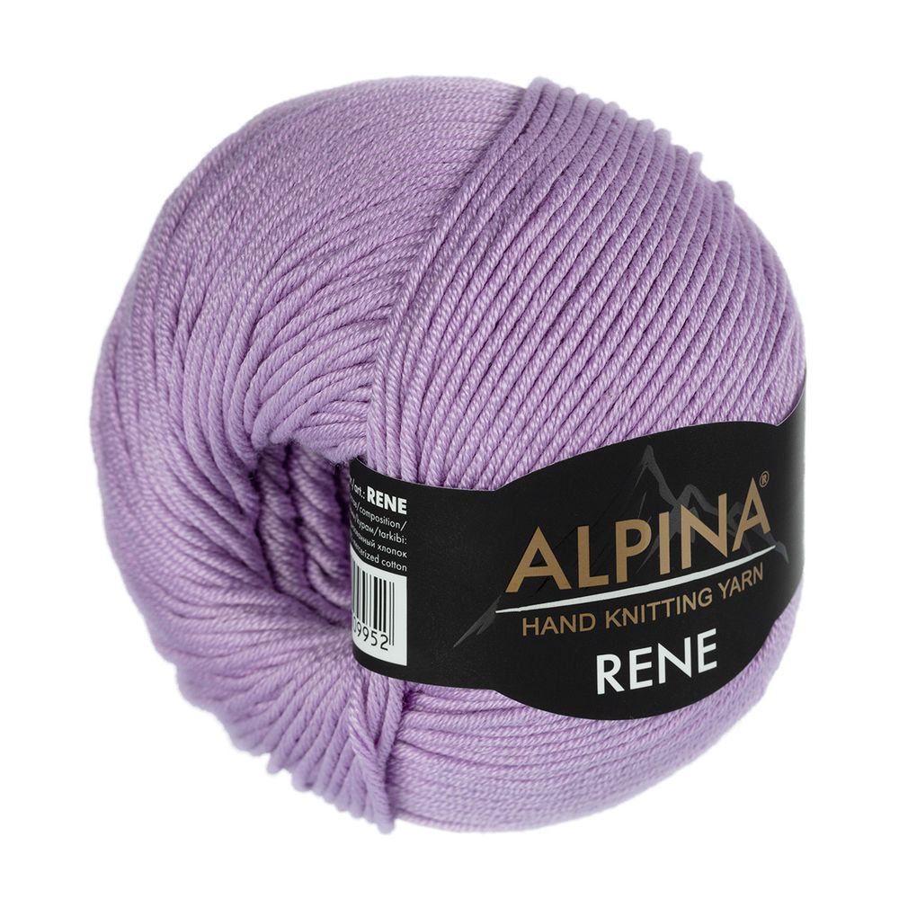 Пряжа Alpina Rene / уп.10 мот. по 50г, 105м, 053 сиреневый Пряжа Alpina Rene / уп.10 мот. по 50г, 105м, 053 сиреневый