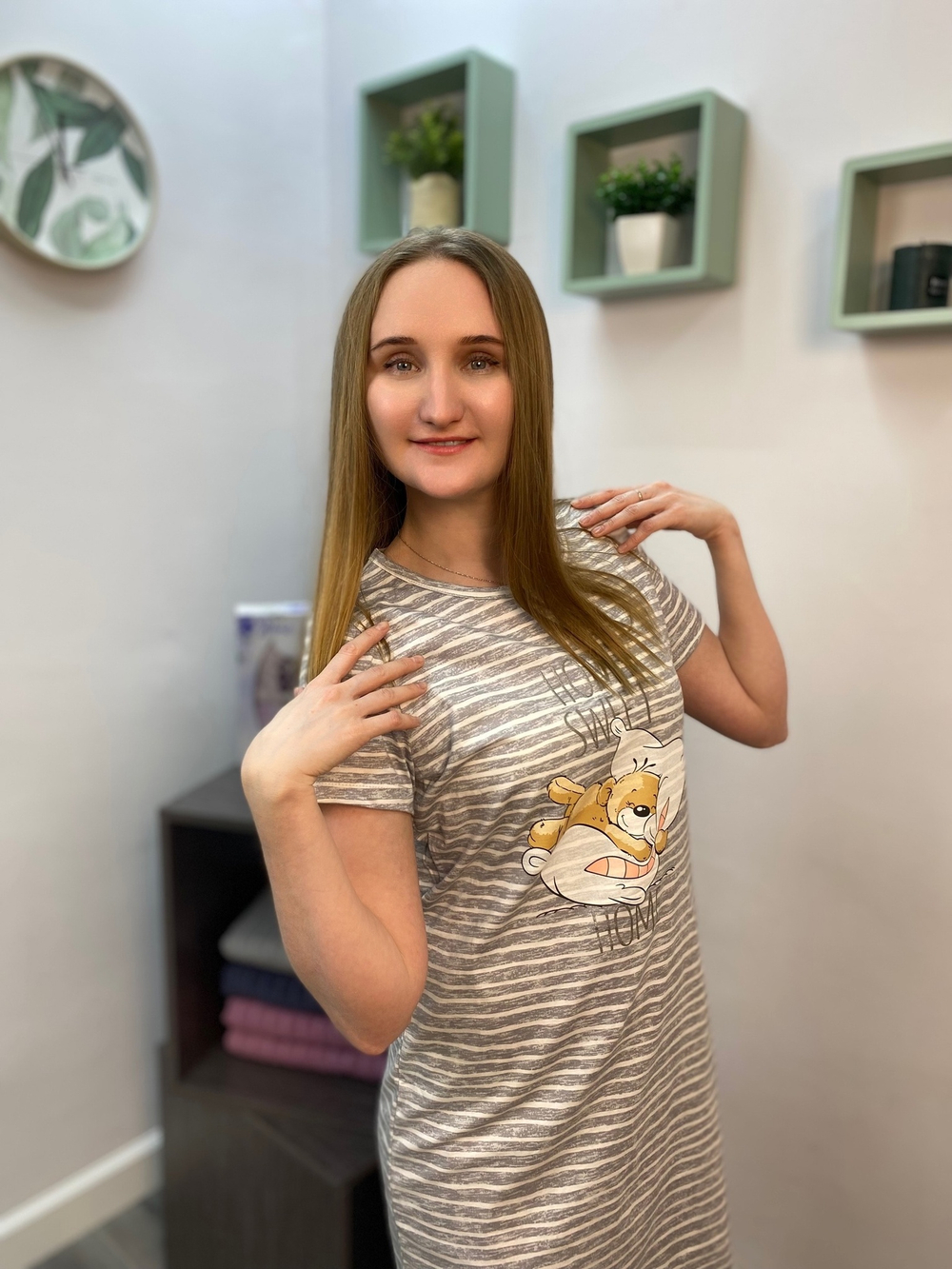 Сорочка женская "901 11 21 К.П" рукав (Р 72)