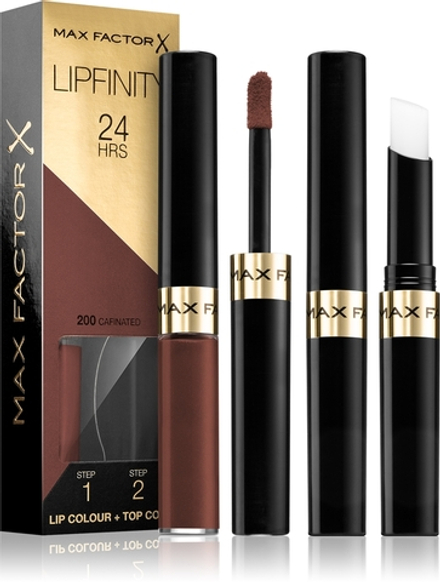Max Factor Lipfinity Lip Colour - Помада для губ с бальзамом, стойкая. оттенок 200 Cafinated, 4 g