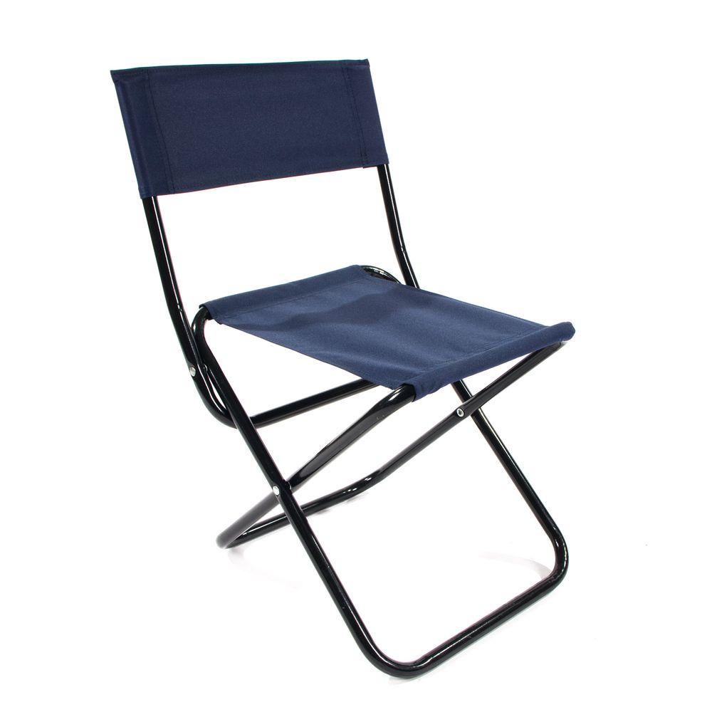 Стул туристич. &quot;СЛЕДОПЫТ&quot; складной со спин.,мал. 320х340х580мм, труба сталь 16х1мм (т. синий)/5/