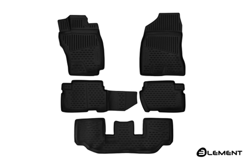 Коврики 3D в салон TOYOTA Wish 4WD (25), 2009-2012, 2012-&gt;, Мв., правый руль, 5 шт. (полиуретан) ELEMENT3D48142210