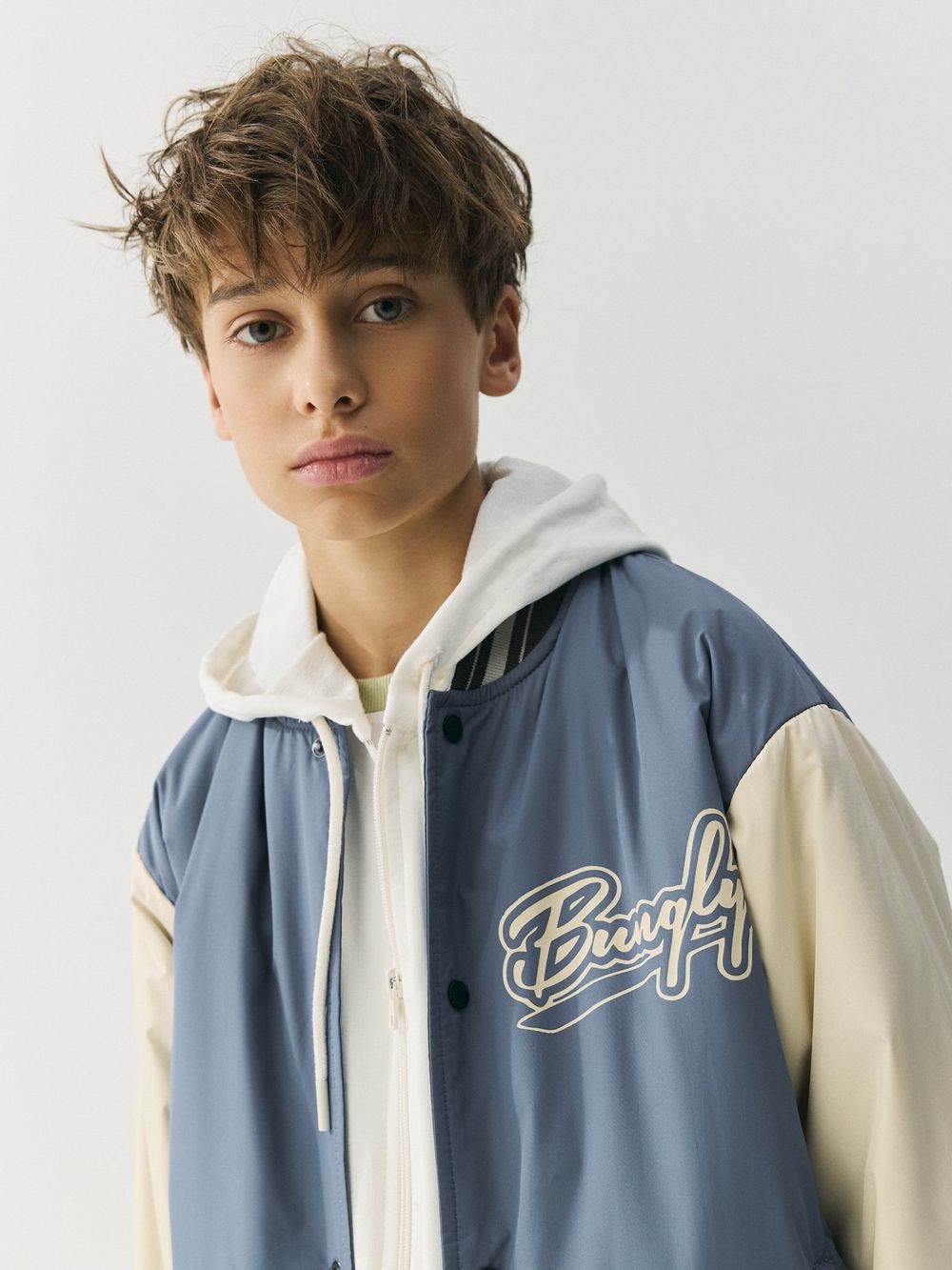 Бомбер с утеплителем "Деним" 7+