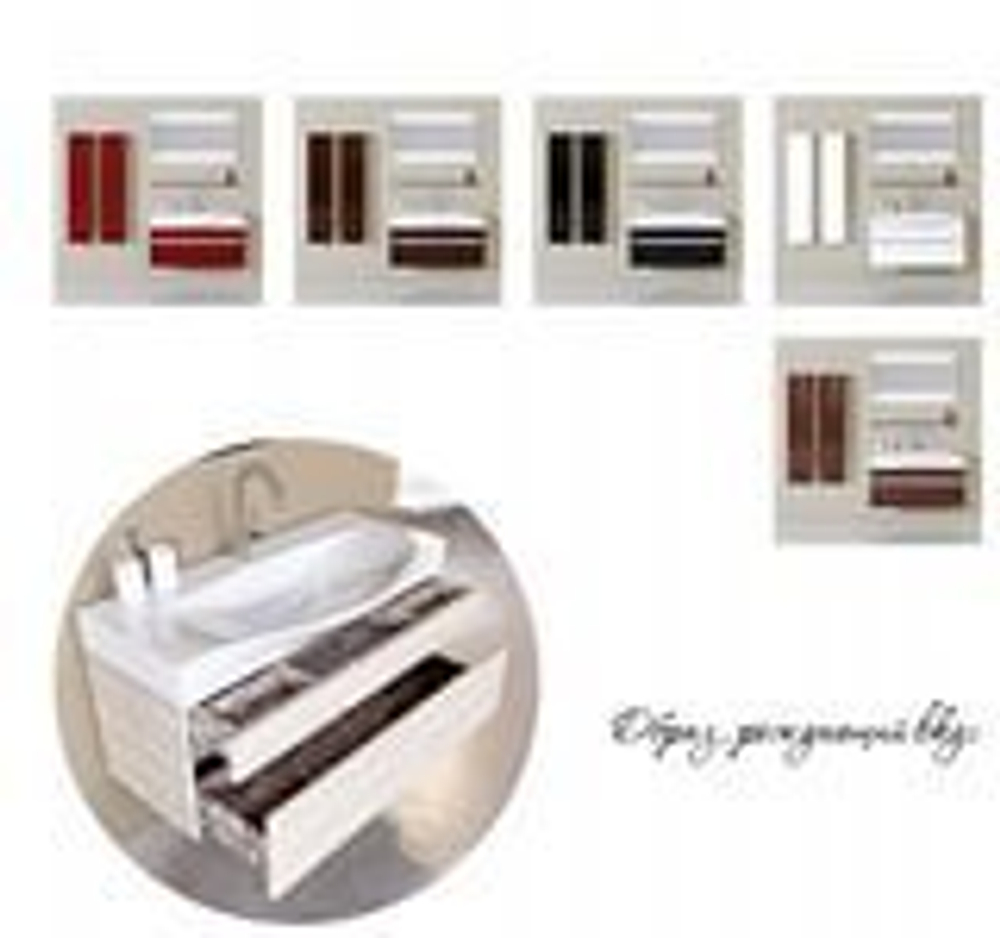 Тумба с умывальником Aqwella Bergamo 100 цвет белый Ber.01.10/W