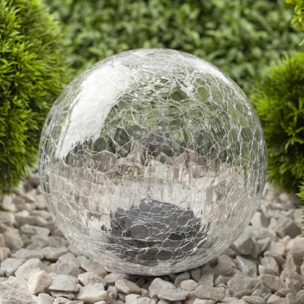 ERASF08-25 ЭРА Садовый светильник Шар на солнечной батарее, 20 LED 20 cм