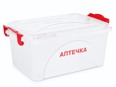 Контейнер 4,5л "Аптечка" прямоугольный с ручками