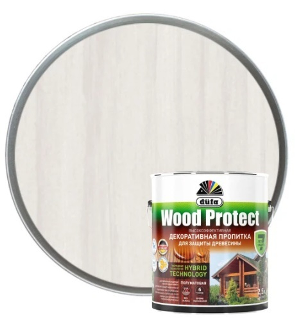 Антисептик Dufa Wood Protect белый 2,5 л