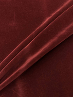 Джинса (деним) хлопок с эластаном Rochas вишневая с бархатным покрытием