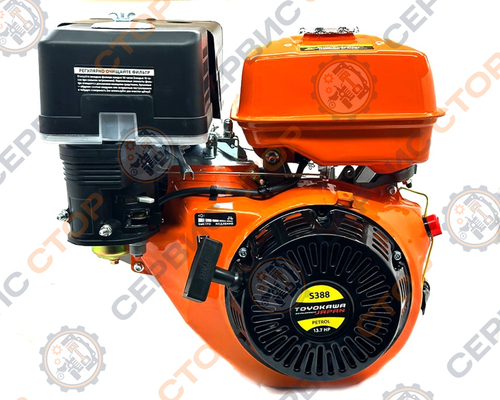 Двигатель Toyokawa S388 (под шпонку, 25х60 мм, 90х90 мм., 13,6 л.с., бензиновый без электростартера)