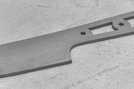 Заготовка для ножа, сталь Elmax 2,6мм. Модель "Геликон НШ165" с клинком 165мм, ТО 61-62HRC