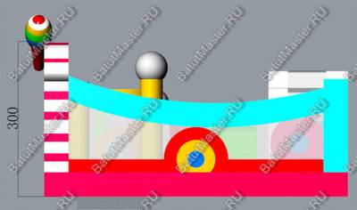 Коммерческий надувной батут "Мороженое" 8*6*4 м
