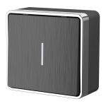 Выключатель одноклавишный с подсветкой Gallant (графит рифленый)