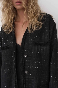 Жакет-тулуп черный