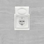 Рамка 1 пост IP44, KANT, белая магнолия