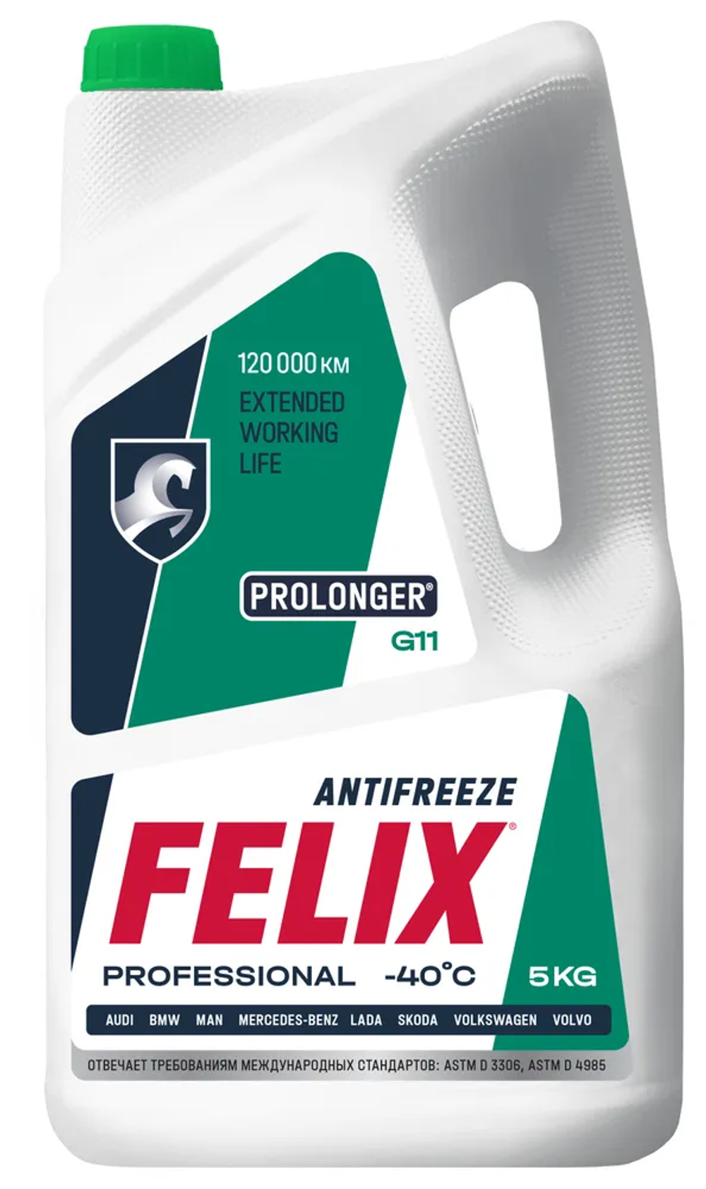 Антифриз Felix Prolonger G11, зеленый, 5 кг