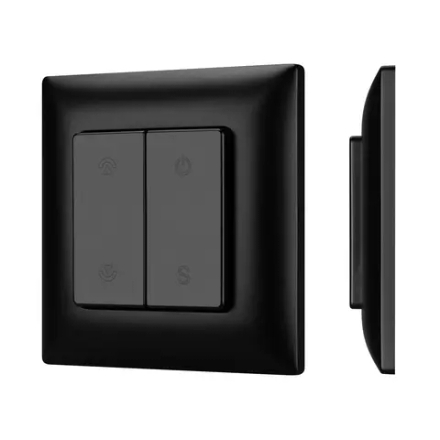 INTELLIGENT ARLIGHT Кнопочная панель SMART-RF-801-22-1G-DIM-SUF Black (3V, 2.4G) (IARL, IP20 Пластик, 5 лет) 059068