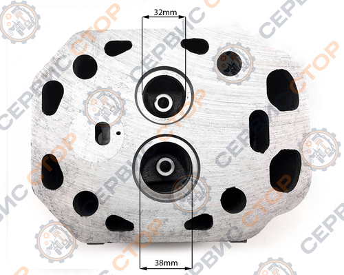 Головка блока цилиндров (голая) (ГБЦ) S1100/S195 (4 шпильки) под тупую форсунку