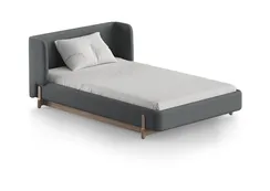 Кровать Basic спальное место 120*200 см (светло-серый, твид)