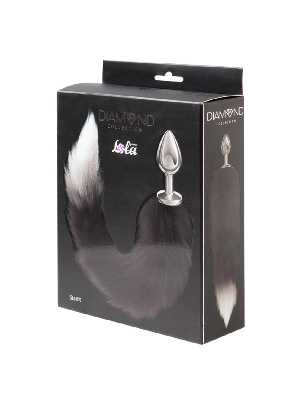 Diamond Starlit Black - Анальная Пробка с Хвостом
