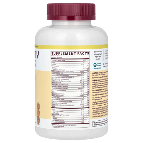 SmartyPants, добавка с мультивитаминами и омега для девочек-подростков, со вкусом апельсина, ягод, лимона и лайма, 120 жевательных таблеток