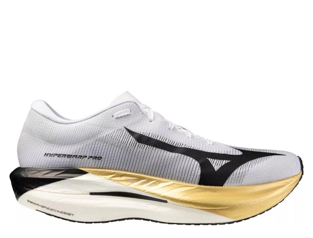 Кроссовки для бега мужские Mizuno Hyperwarp Pro U Белые-Золотые