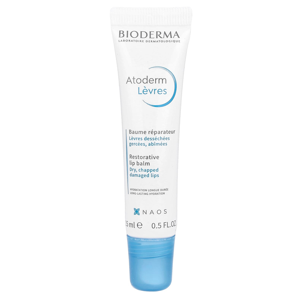 Bioderma, Atoderm, восстанавливающий бальзам для губ, 15 мл (0,5 жидк. унц.)