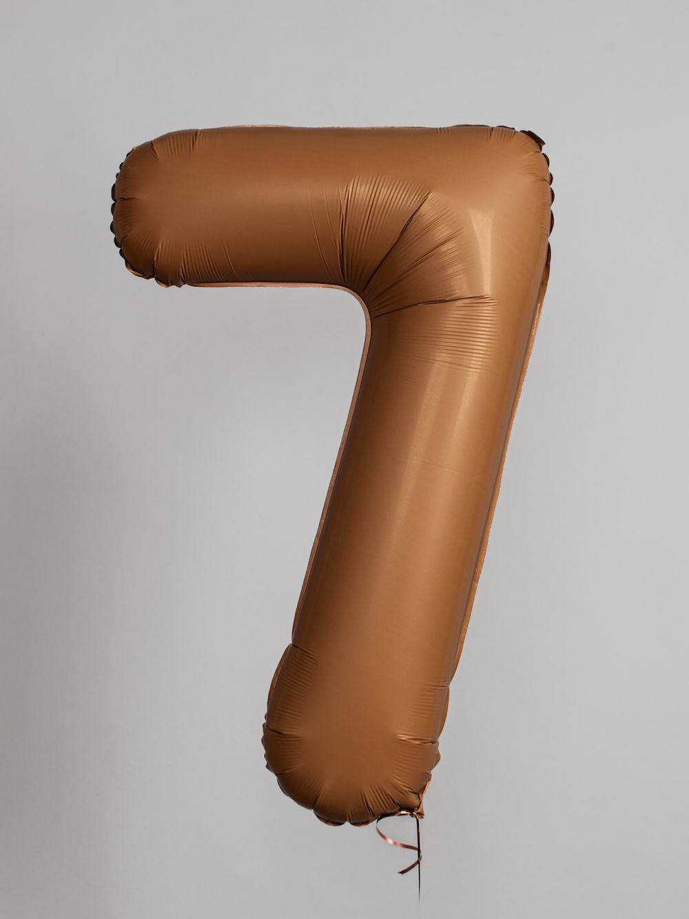 F Шар (40''/102 см) Цифра, 7 Slim, Шоколад, Матовый (БГ-60)  Изображение2