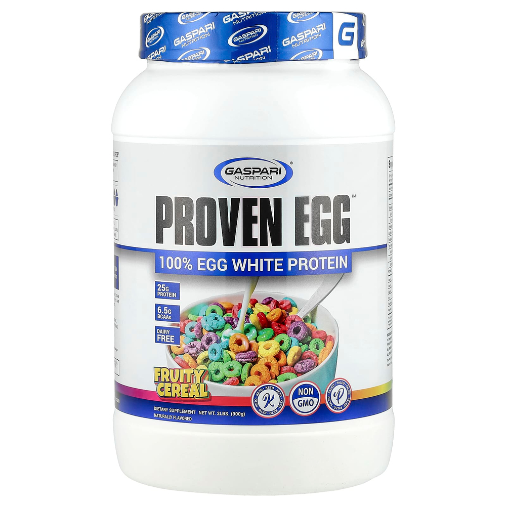 Gaspari Nutrition, Proven Egg ™, 100% протеин из яичного белка, фруктовые хлопья, 900 г (2 фунта)