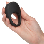 Черное эрекционное виброкольцо Silicone Rechargeable Pleasure Ring (Цвет: черный)
