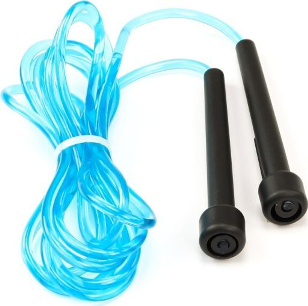 Скакалка скоростная пластиковая, голубая