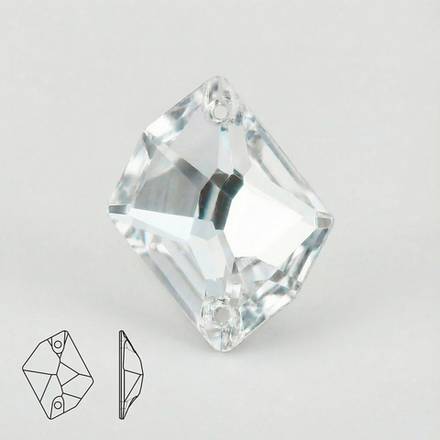 Стразы пришивные из стекла, цвет Crystal, форма Cosmic
