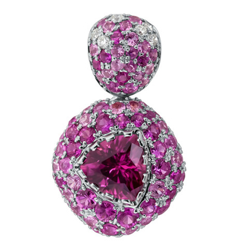 Подвеска с Турмалином, Сапфирами и Бриллиантами, P0073-0/14