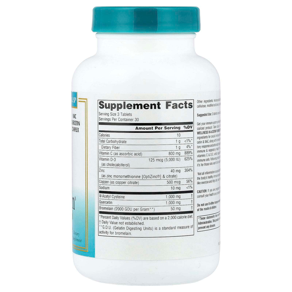 Source Naturals, Wellness NA-Cetin®, 90 таблеток