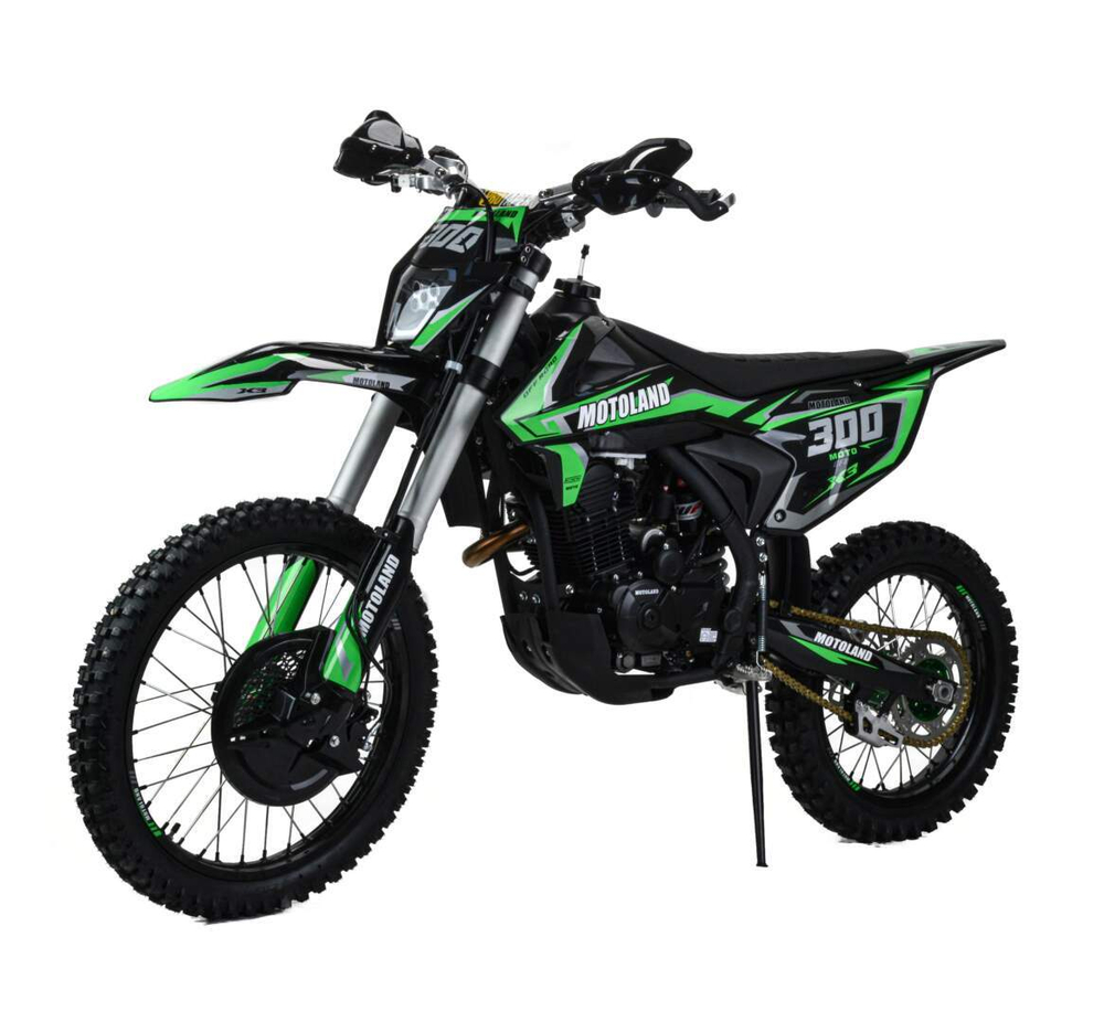 Кроссовый мотоцикл Motoland X3 300 PRO EFI (ZS175FMM-2 PR5) Зеленый 21/18