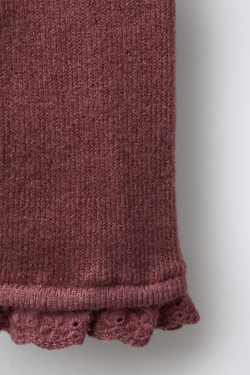 ZARA ТРИКОТАЖНЫЕ ЛЕГИНСЫ С КРУЖЕВОМ, РОЗОВЫЙ