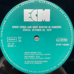Chick Corea And Gary Burton ‎– In Concert, Zürich, October 28, 1979 2LP (Германия 1980г.) ECM