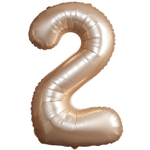 Шар фольгированный Цифра 2 101 см (Золотой)