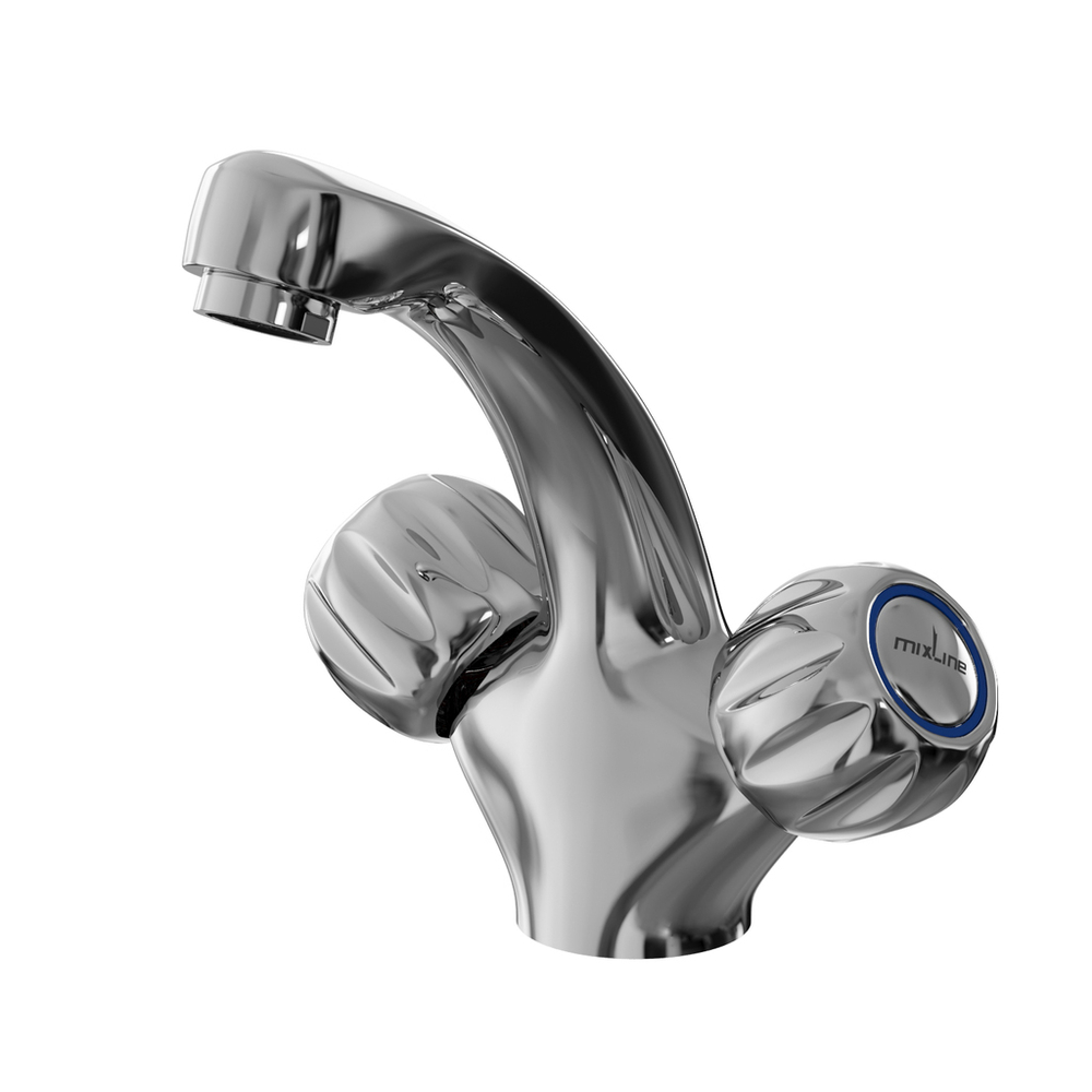 Смеситель для раковины 1/2 кер. MIXLINE ML02-04 п/шпильку (без подводки)