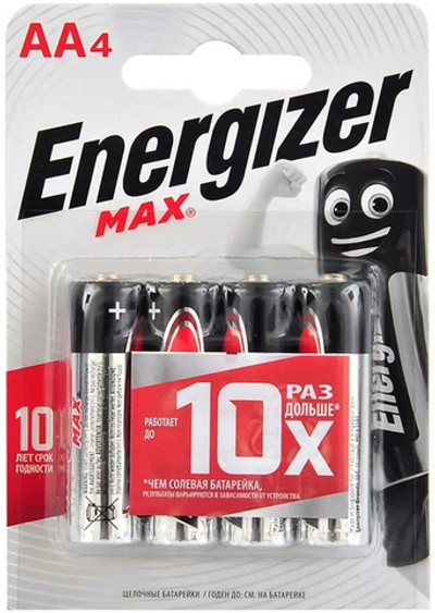 7638900437645 Energizer MAX LR6/AA 4BL элемент питания