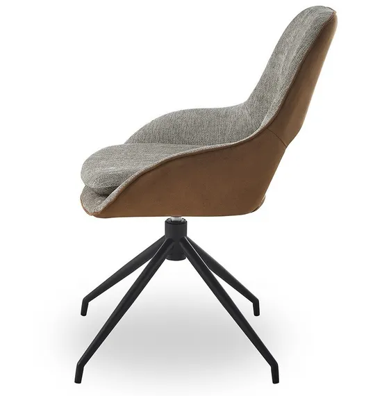 Крутящийся стул Tess бежевый с коричневым