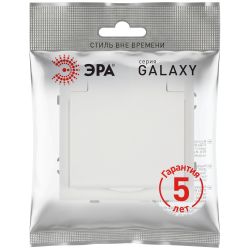 Розетка ЭРА Galaxy 15-2103-08 c заземлением 2P+E Schuko со шторками с крышкой 16А-250В IP20 белый матовый | Эра Galaxy