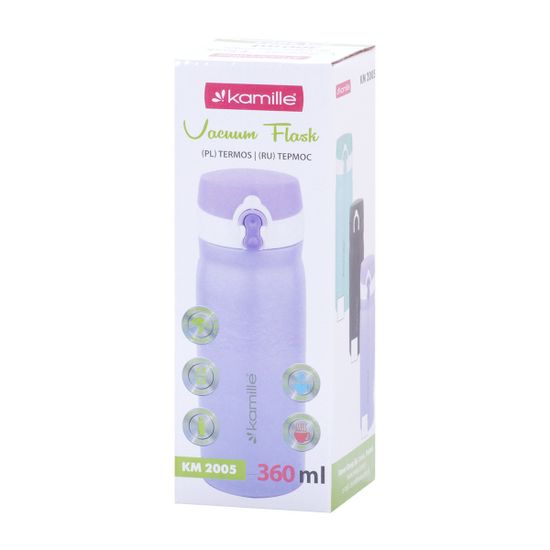 Термос-бутылка 360 мл. из нержавеющей стали Kamille KM-2005