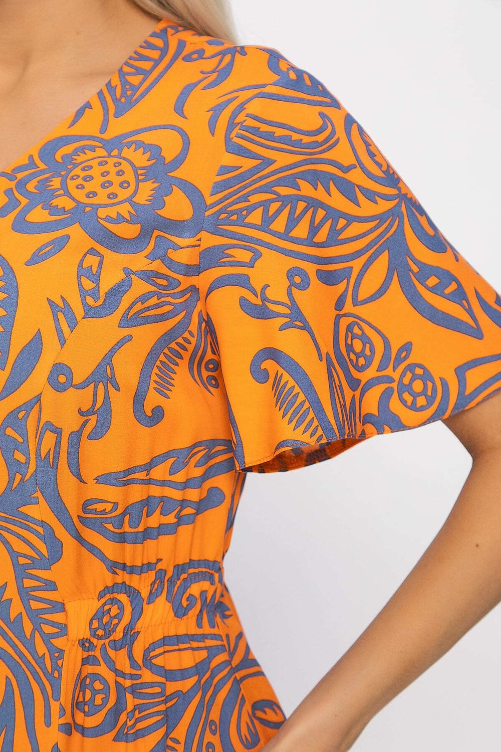 Платье Иоланда (оранжево-синее) П13677-5М LT Collection