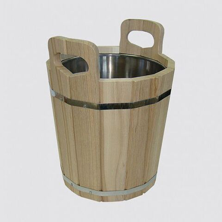 Дубовый запарник с нерж. вставкой, 12 л МД-69