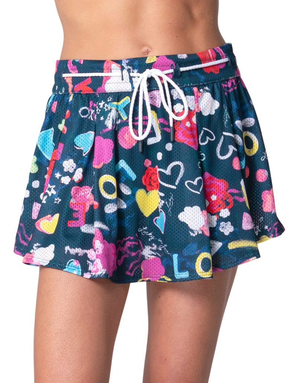 Теннисная юбка Lucky in Love High Waist Love You - midnight