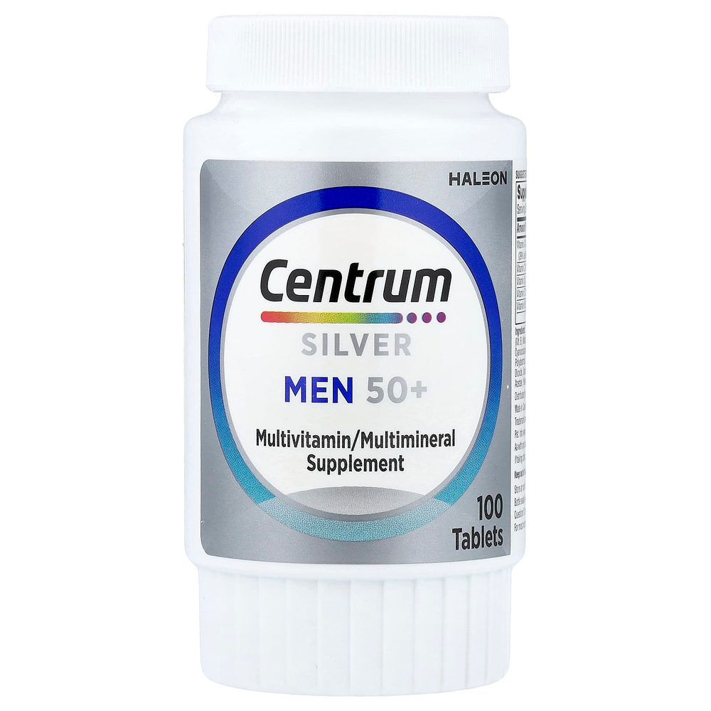 Centrum, Silver Men 50+, комплекс мультивитаминов для мужчин старше 50 лет, 100 таблеток
