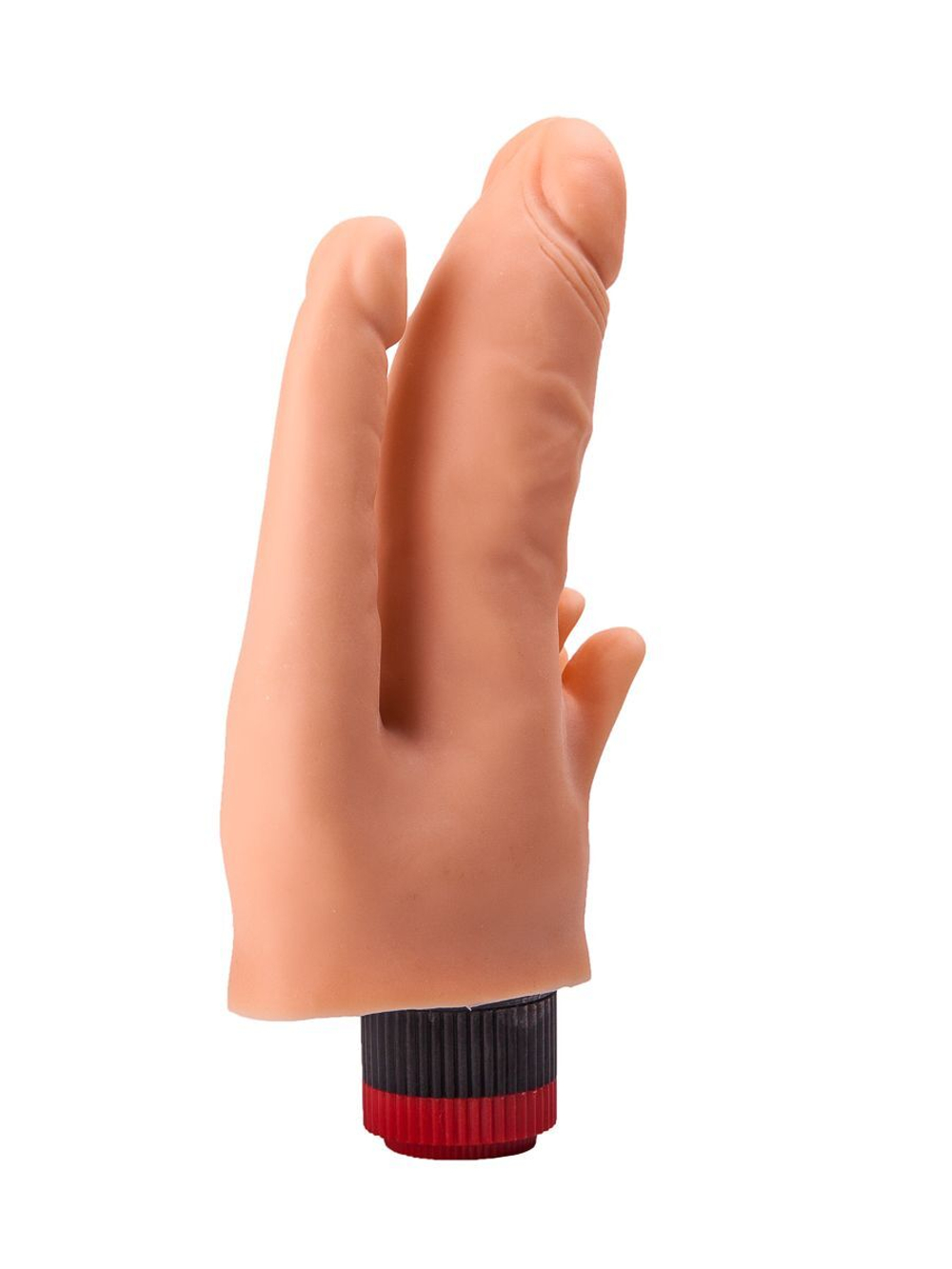 Двойной анально-вагинальный гелевый вибратор - 17 см. (Цвет: телесный)