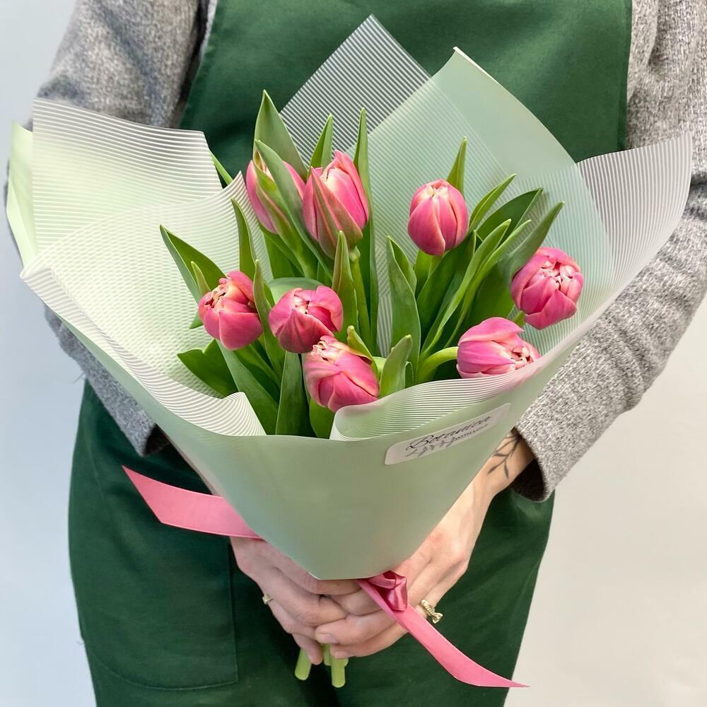 Букет из пионовидных тюльпанов в размере S