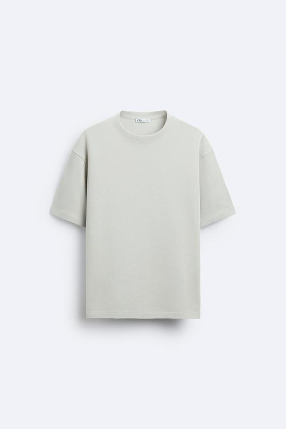 ZARA ФУТБОЛКА ИЗ ТКАНИ SOFT TOUCH В РУБЧИК, ГОЛУБОЙ