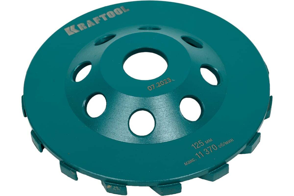 Kraftool  Turbo d 125 мм, Сегментная алмазная шлифовальная чашка, INDUSTRIAL (33368-125)